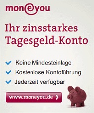 MoneYou Tagesgeld - 2,50% Zinsen