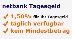 netbank Tagesgeld - jetzt mit 1,50% Zinsen