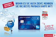 Bis 31. Juli 2016 - American Express Payback Card jetzt mit 2000 Extra-Punkten