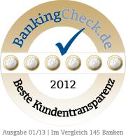 Beste Kundentransparenz 2012 - Ikano Bank