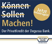 Degussa Bank PrivatKredit - jetzt schon ab 2,49% eff. Jahreszins