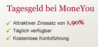 MoneYou Tagesgeld mit 1,90%