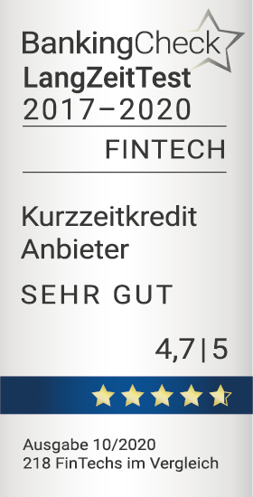 Siegel | BankingCheck & eKomi LangZeitTest 2020 - Cashper AT